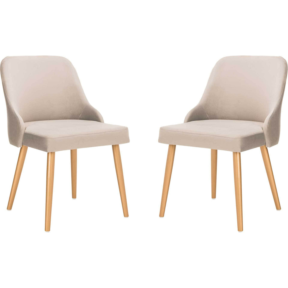 Luis Upholstered Dining Chair Gray/Gold (Set of 2)