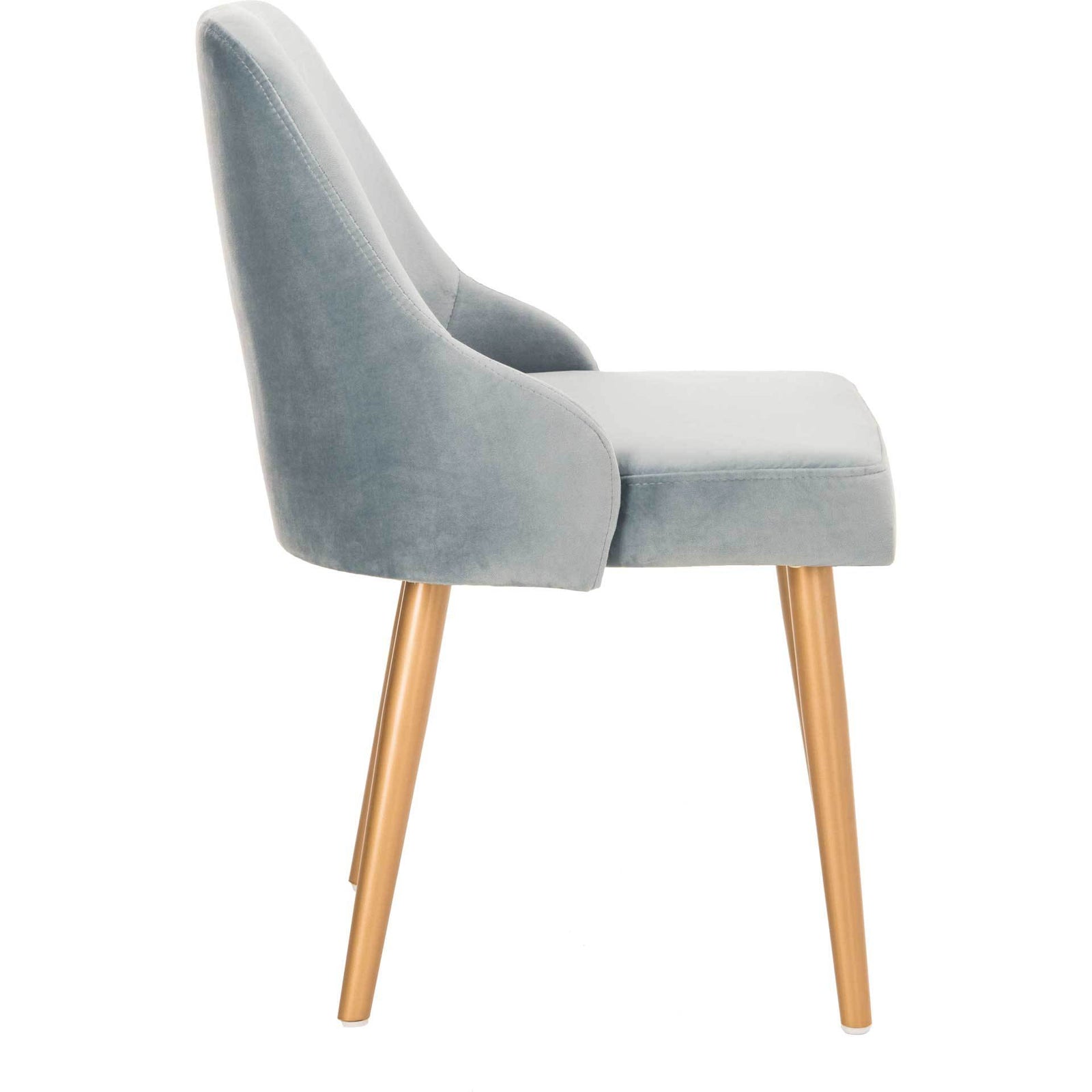 Luis Upholstered Dining Chair Slate Blue/Gold (Set of 2)