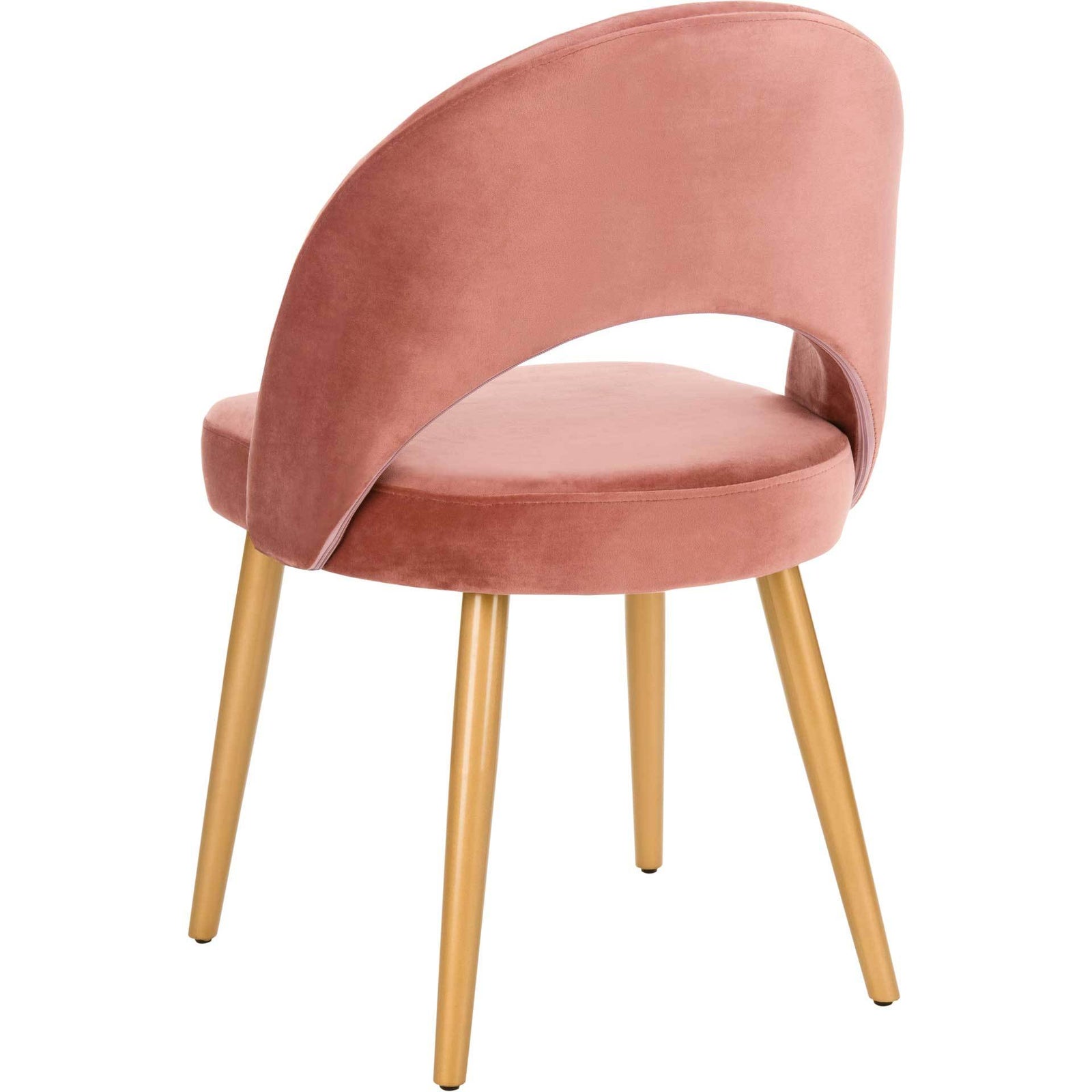 Gia Retro Dining Chair Dusty Rose/Gold (Set of 2)