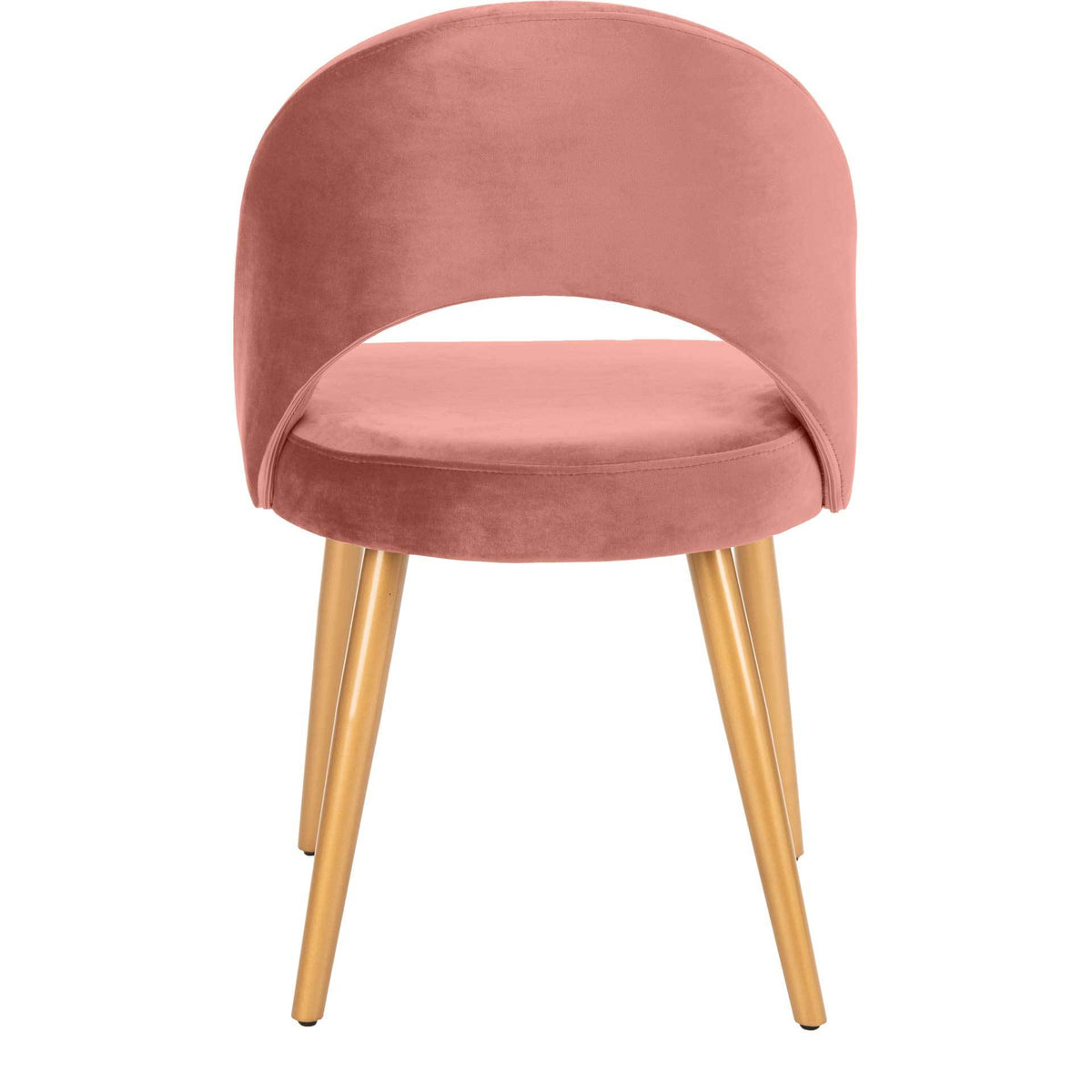 Gia Retro Dining Chair Dusty Rose/Gold (Set of 2) - Froy.com