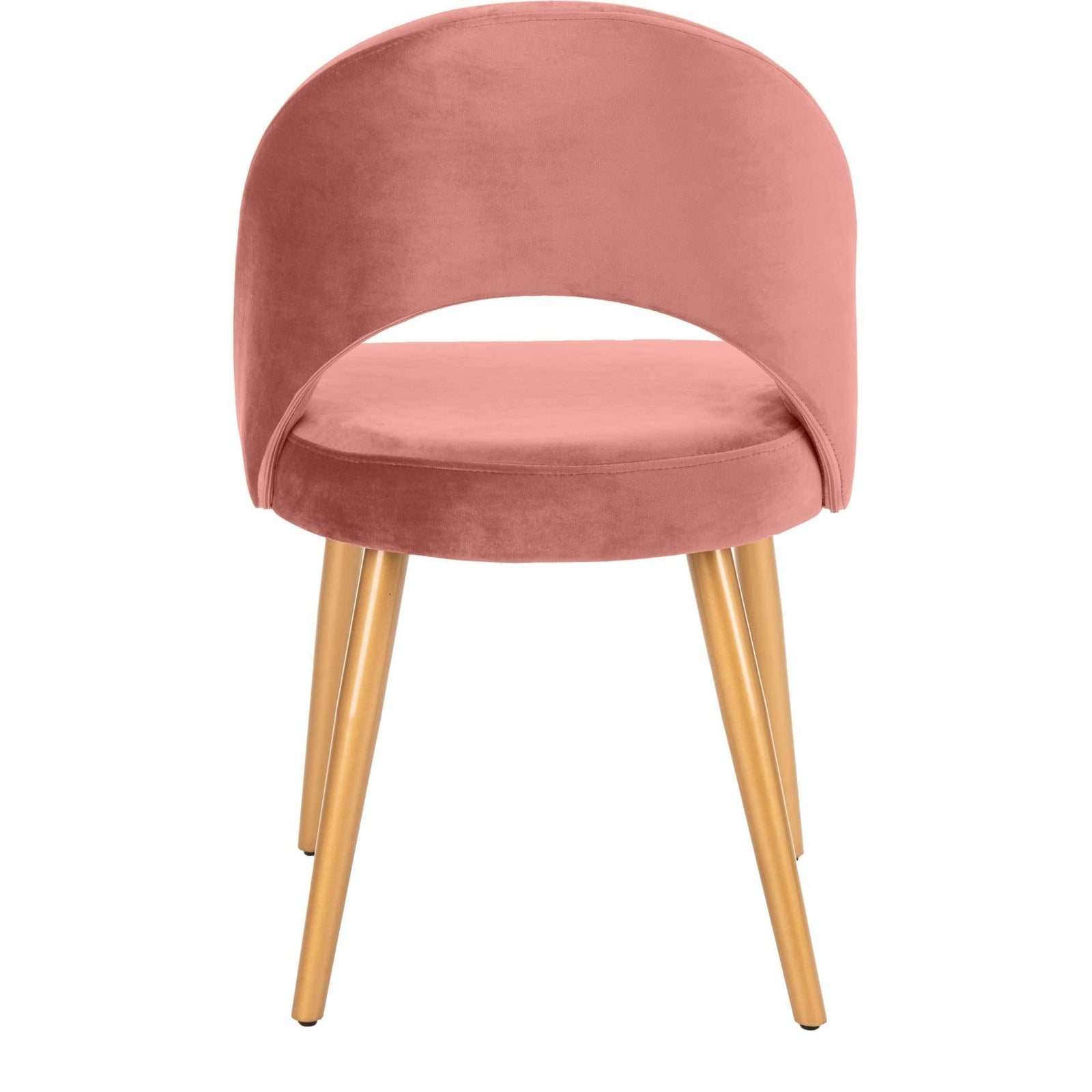 Gia Retro Dining Chair Dusty Rose/Gold (Set of 2)