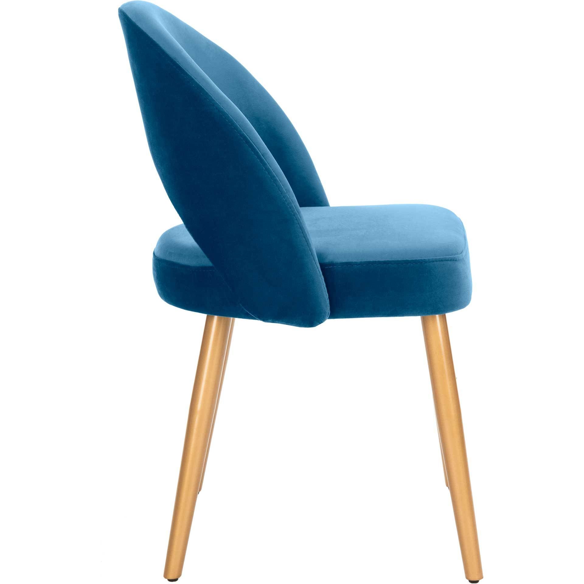 Gia Retro Dining Chair Navy/Gold (Set of 2)