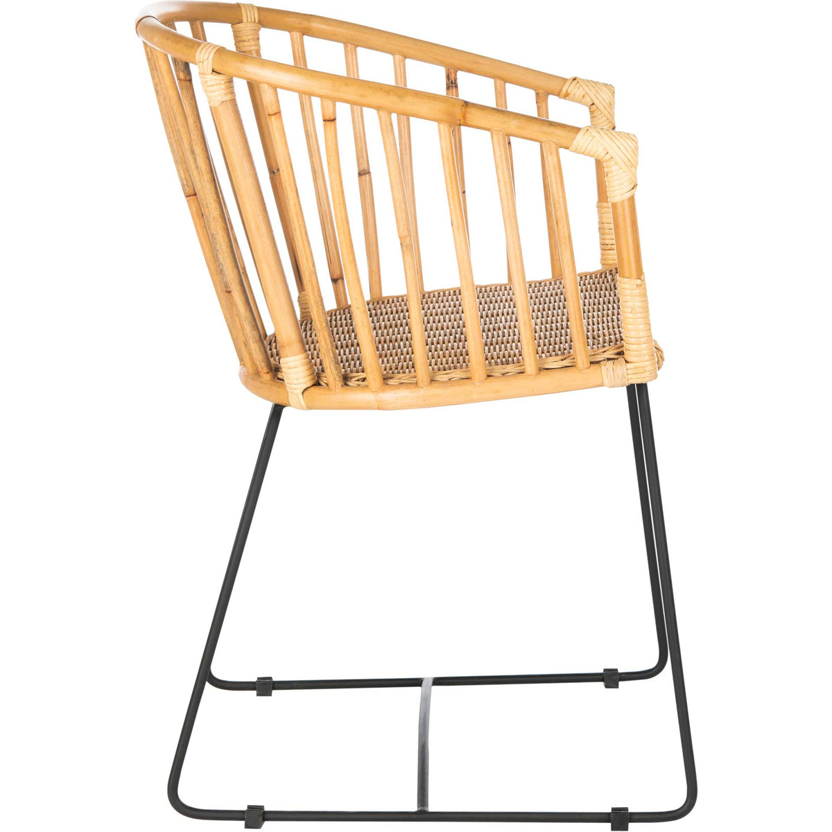 Siltan Rattan Barrel Dining Chair Natural/Black