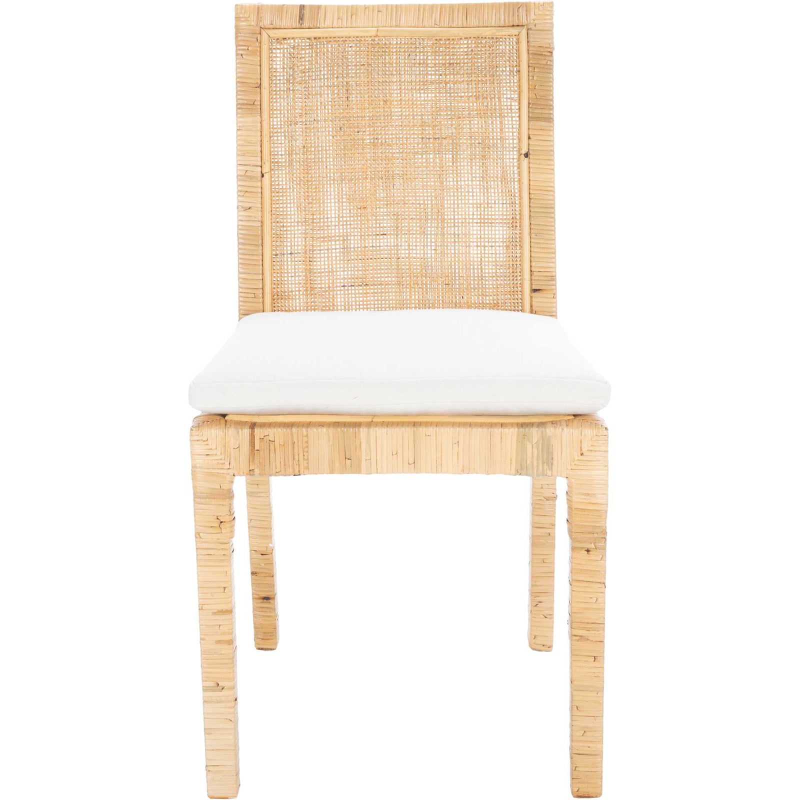 Torence Cane Dining Chair Natural/White (Set of 2)