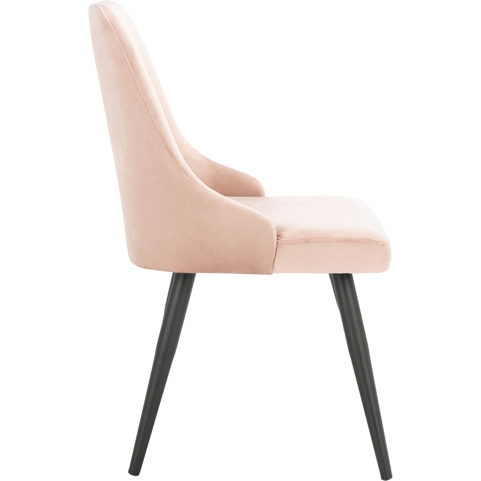 Zola Upholstered Dining Chair Dusty Blush/Black (Set of 2)