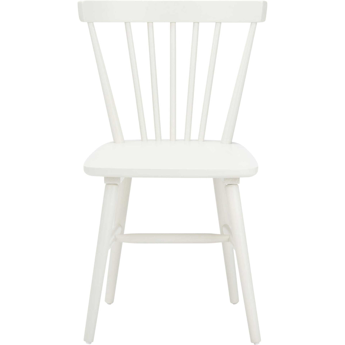 An off-white dining chair features slim spindles, a gently curved top rail, and a smooth seat || DCH8500C-SET2 || front_studio