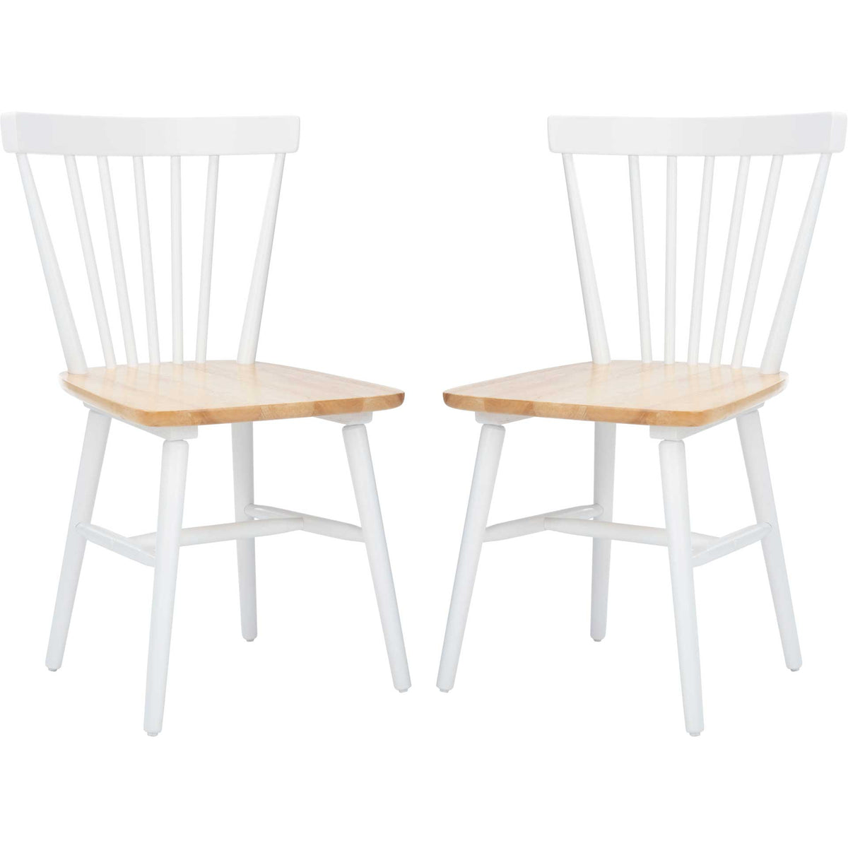 Wilder Spindle Back Dining Chair White/Natural (Set of 2)