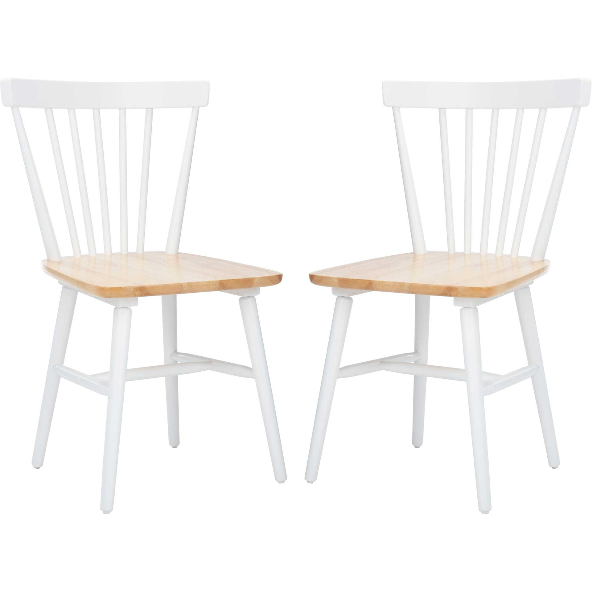 Wilder Spindle Back Dining Chair White/Natural (Set of 2)