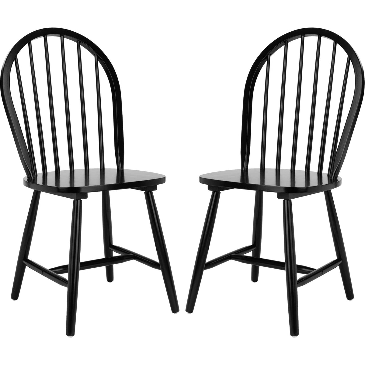 Calista Spindle Back Chair Black (Set of 2)