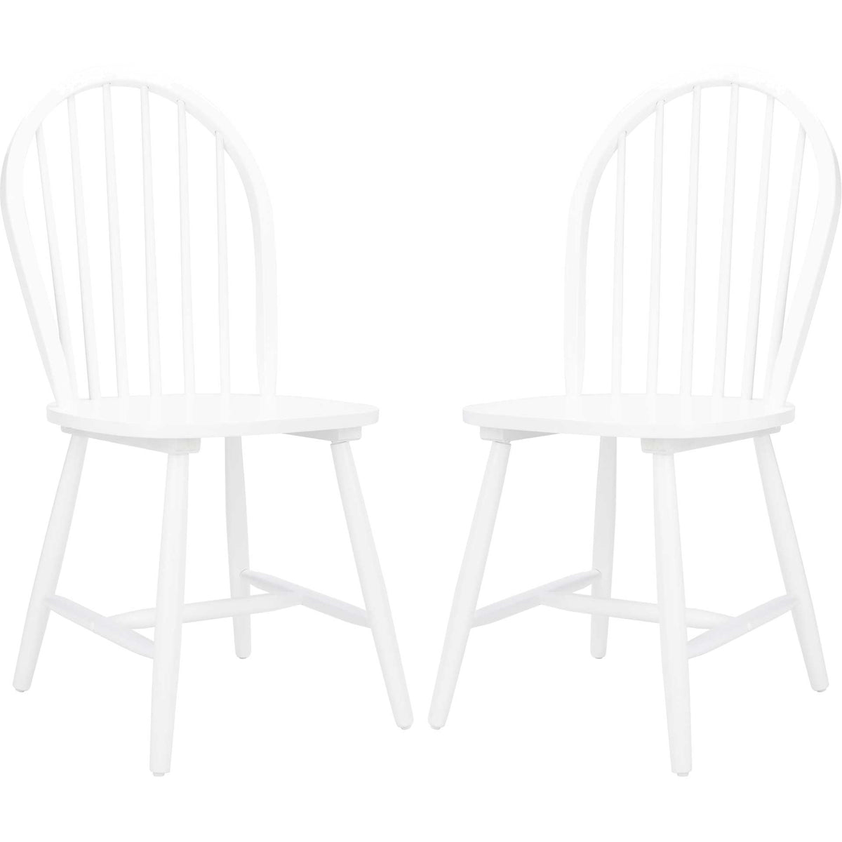Calista Spindle Back Chair White (Set of 2)