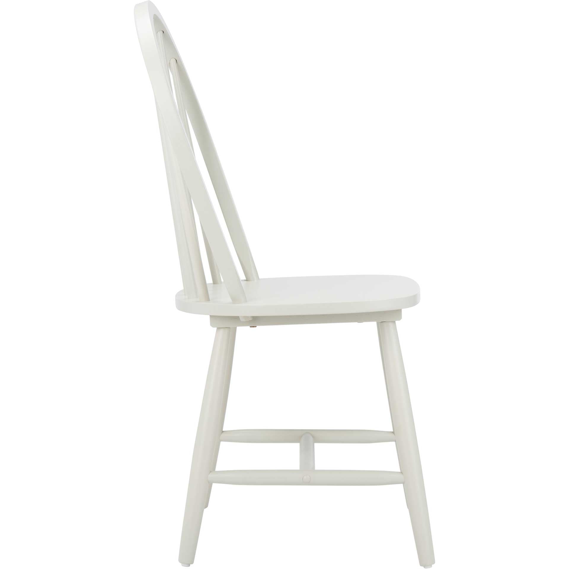 Calista Spindle Back Chair Off White (Set of 2)