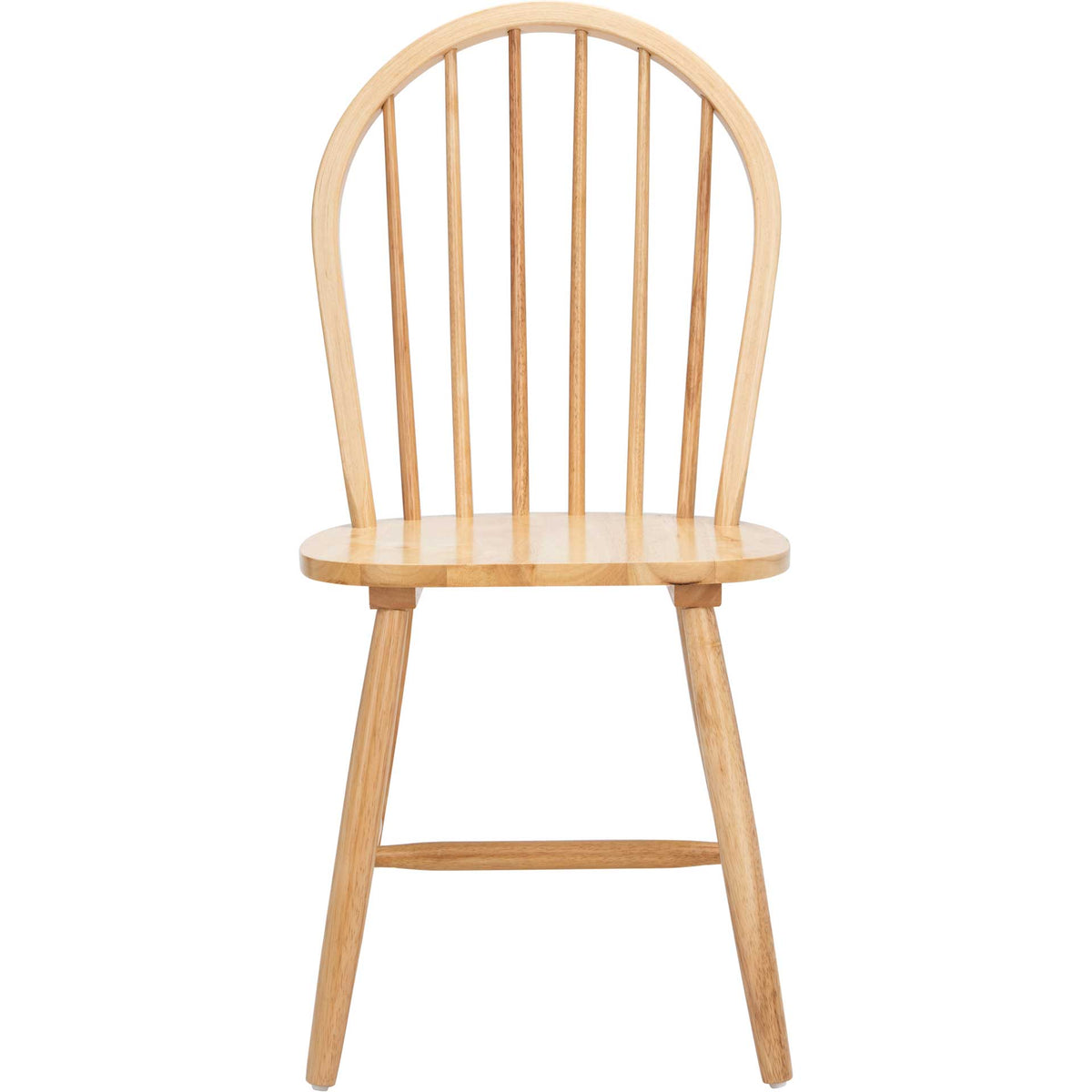 Warm wood grain brings character to the tall spindle back and softly rounded seat || DCH8501D-SET2 || front_studio