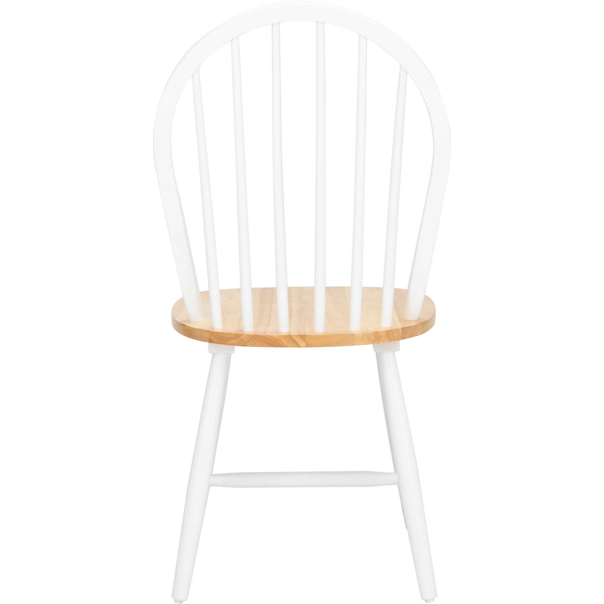 Calista Spindle Back Chair White/Natural (Set of 2)