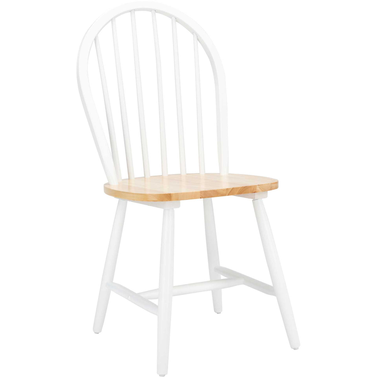 Calista Spindle Back Chair White/Natural (Set of 2)