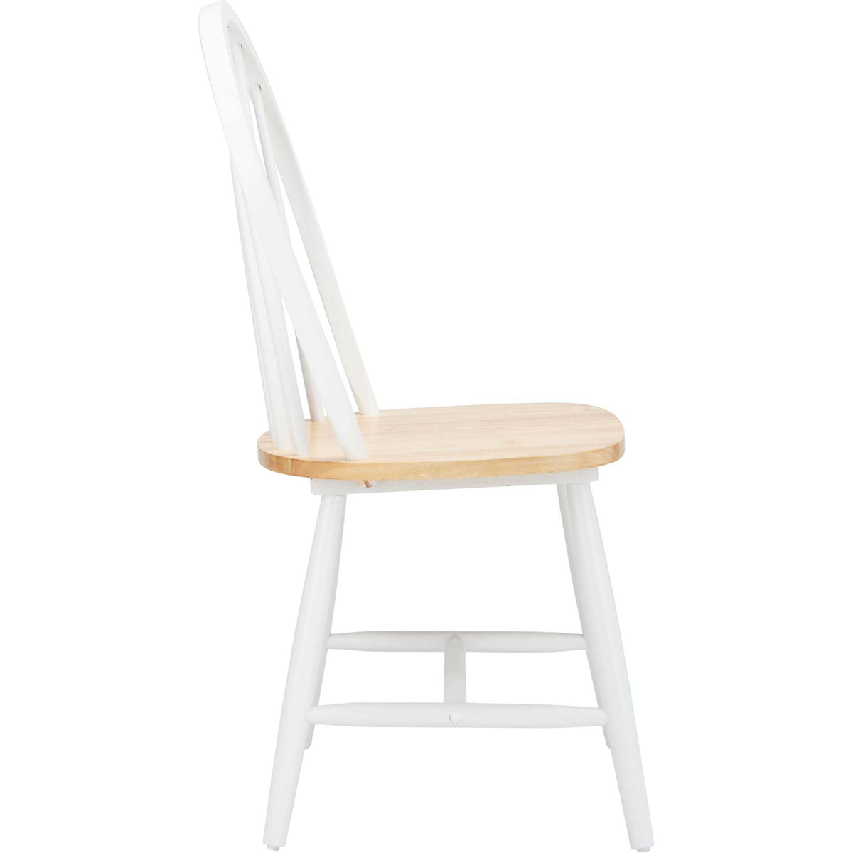 Calista Spindle Back Chair White/Natural (Set of 2)