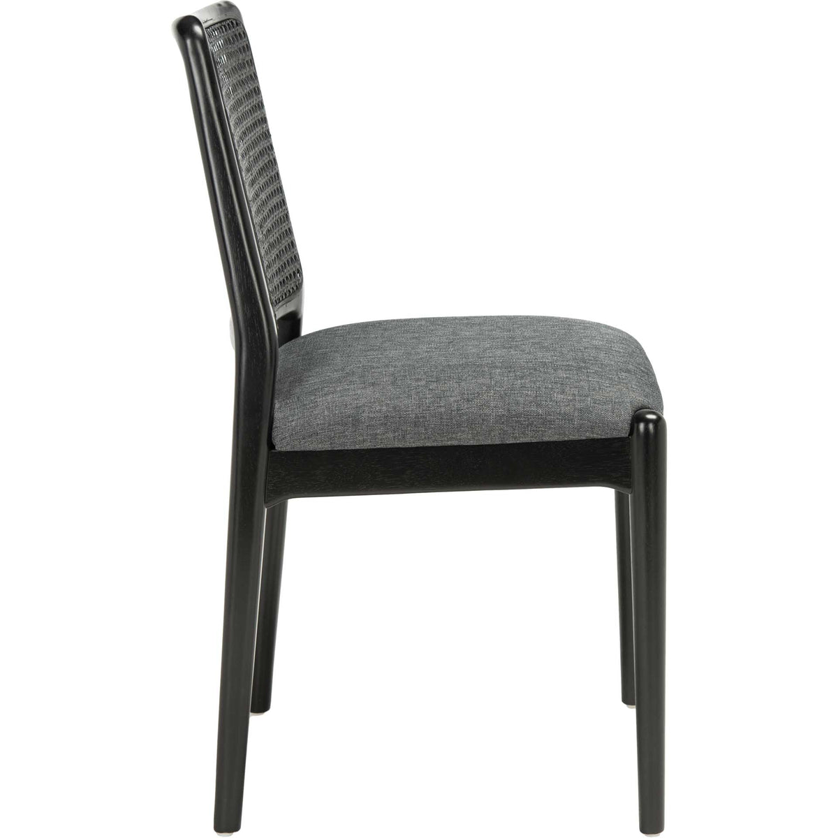 Remi Rattan Dining Chair Black/Gray (Set of 2)