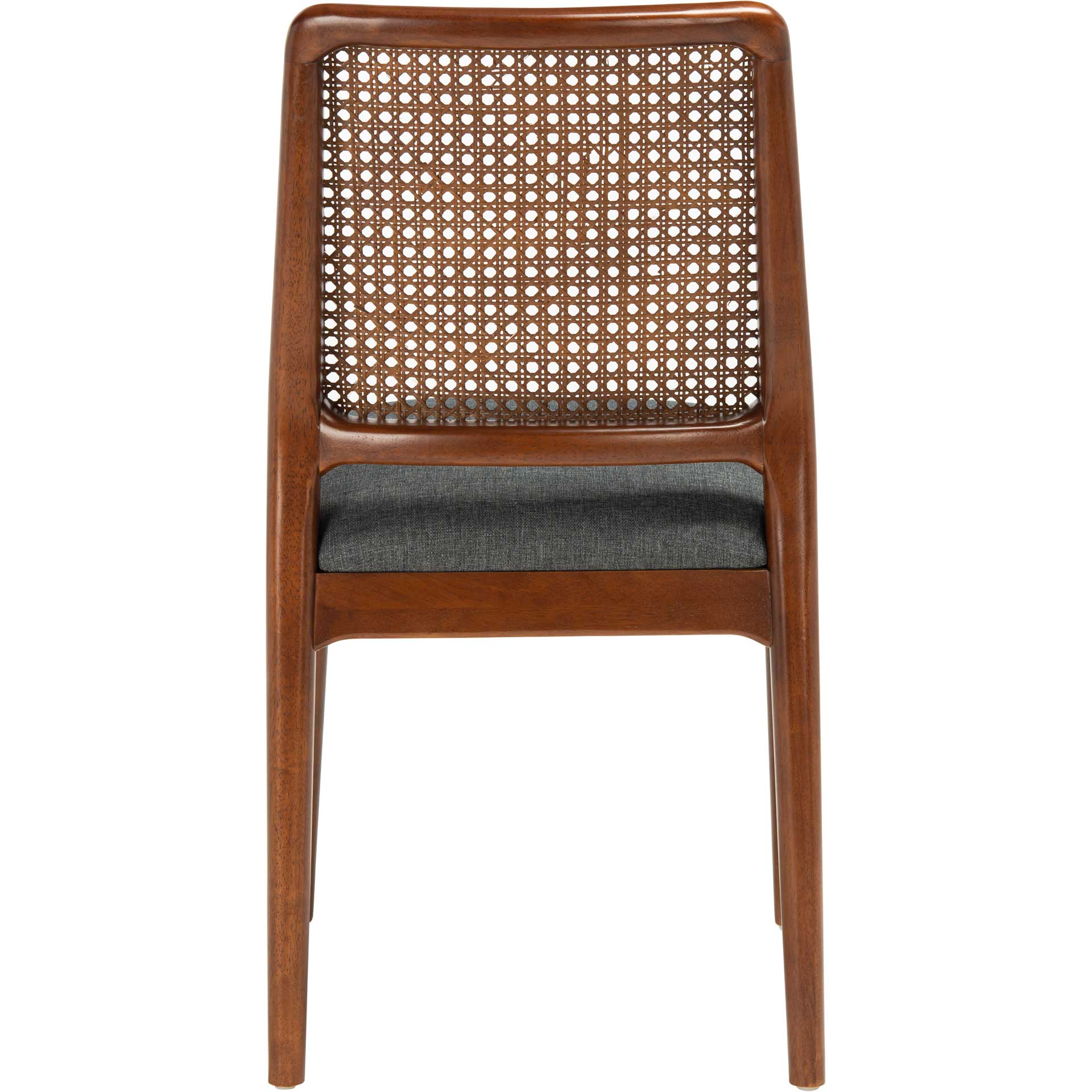 Remi Rattan Dining Chair Brown/Gray (Set of 2)