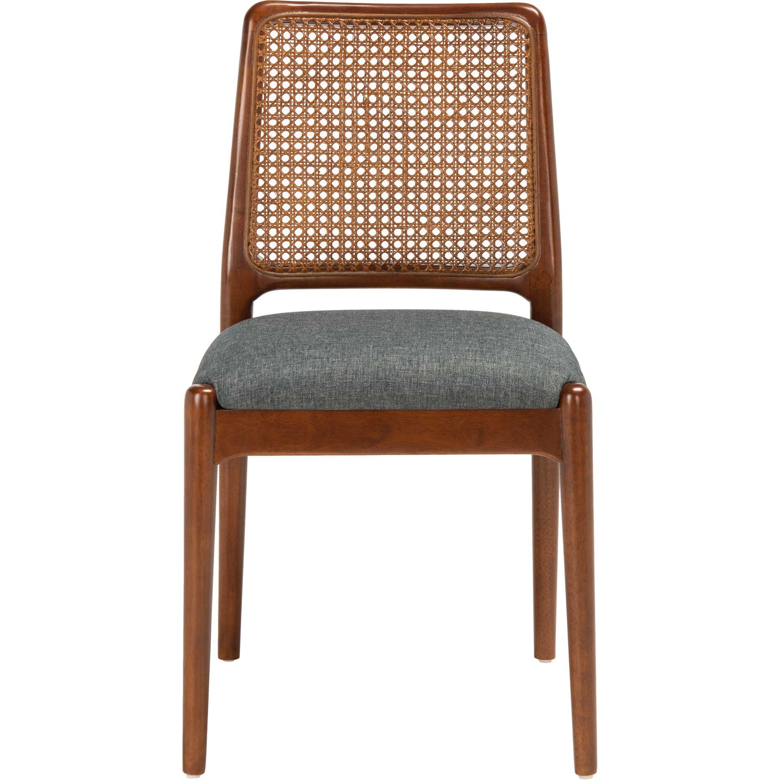 Remi Rattan Dining Chair Brown/Gray (Set of 2)