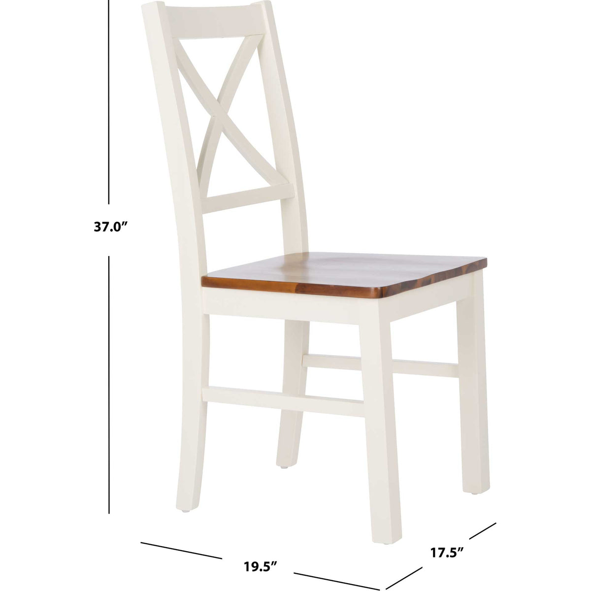 Akito Dining Chair White/Natural (Set of 2)