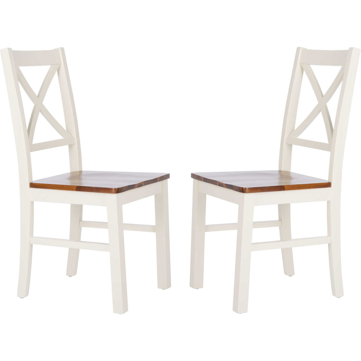 Akito Dining Chair White/Natural (Set of 2)