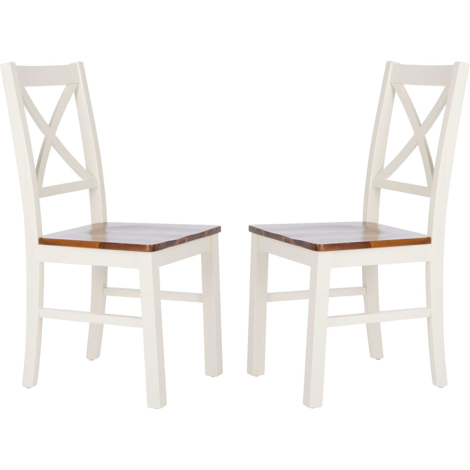 Akito Dining Chair White/Natural (Set of 2)