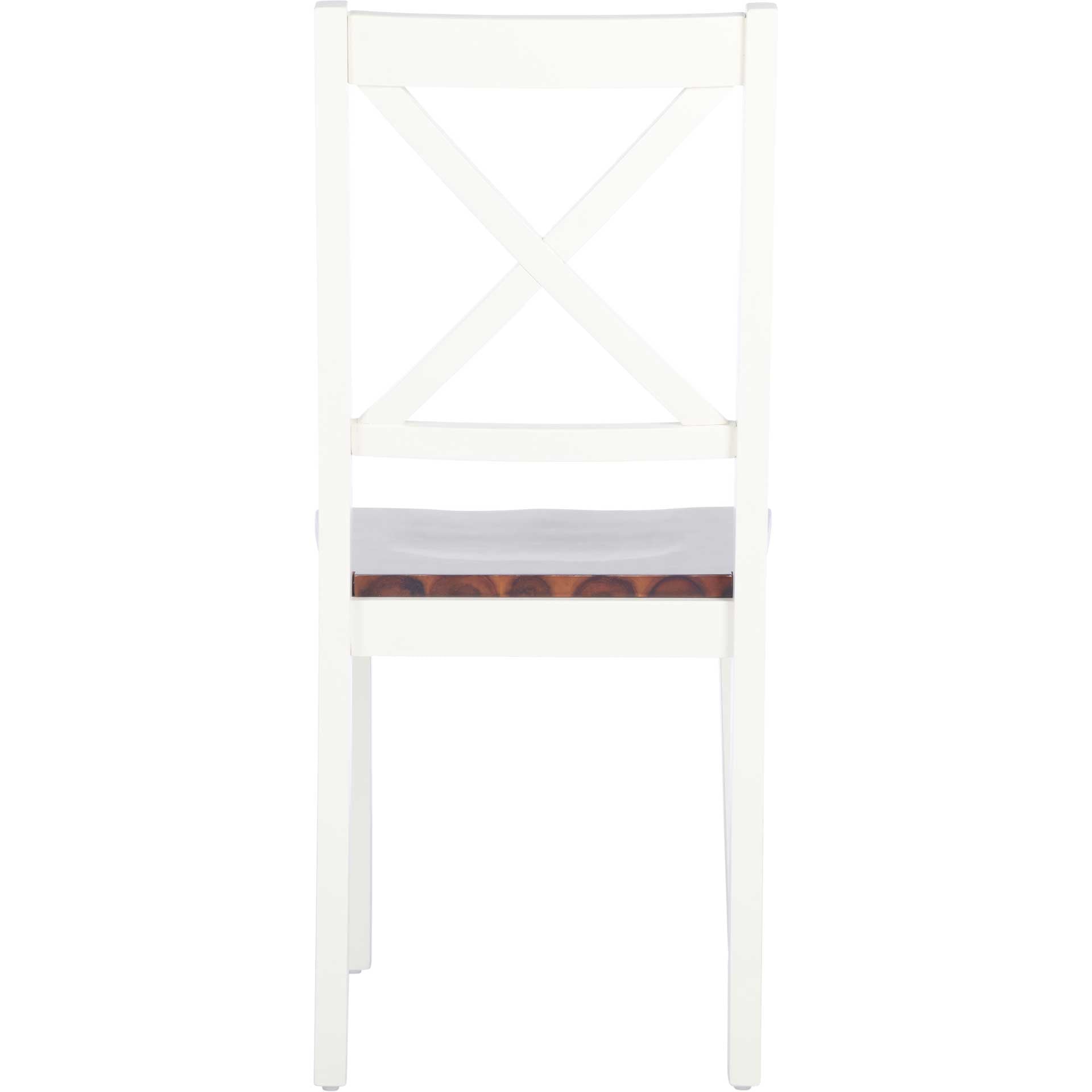 Sicily X Back Dining Chair White/Natural (Set of 2)