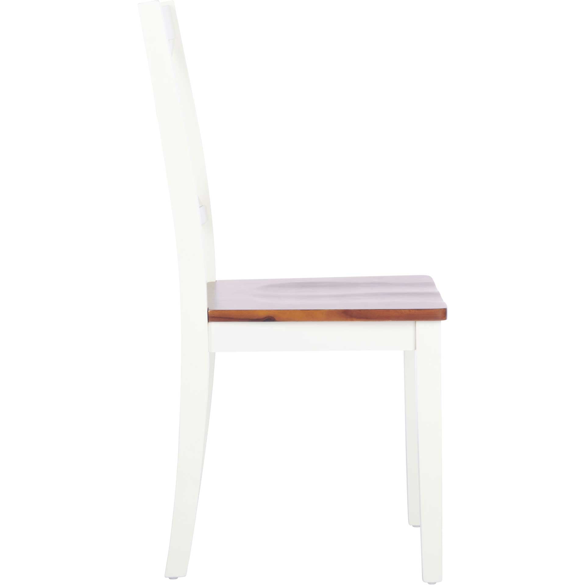 Sicily X Back Dining Chair White/Natural (Set of 2)