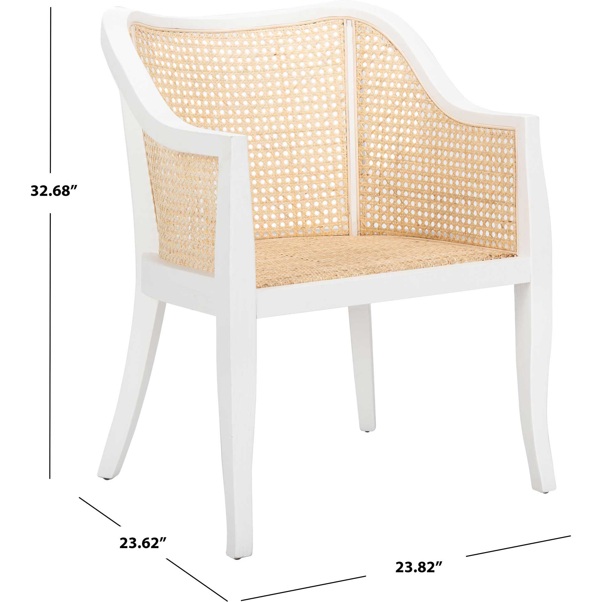 Maddox Dining Chair White/Natural