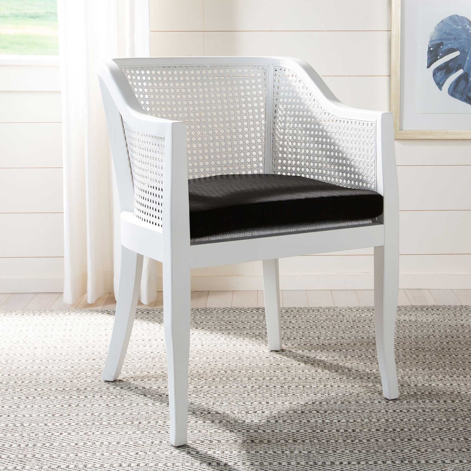 Ricardo Cane Dining Chair White
