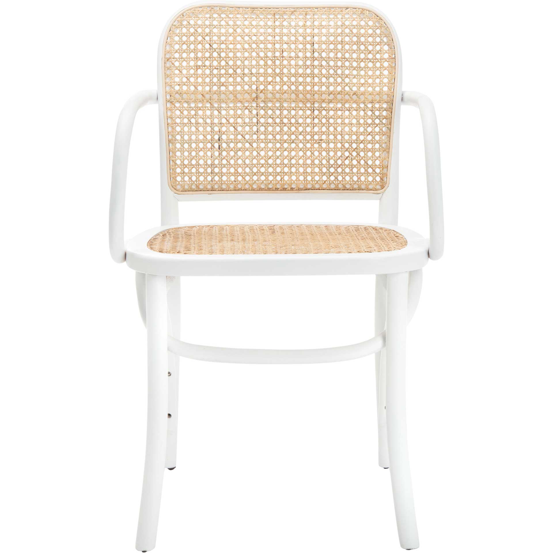 Keanu Cane Dining Chair White/Natural
