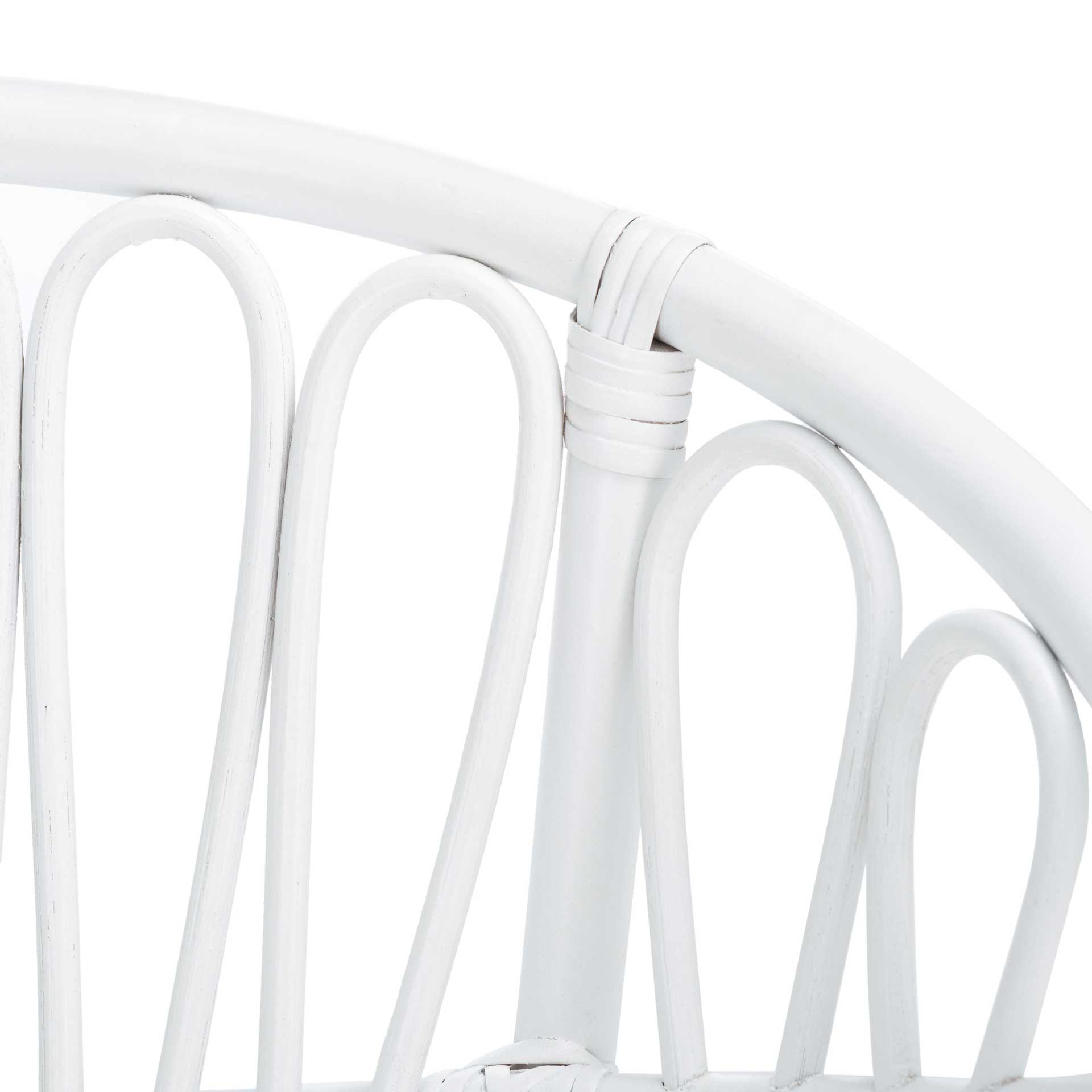Spaced Rattan Dining Chair White