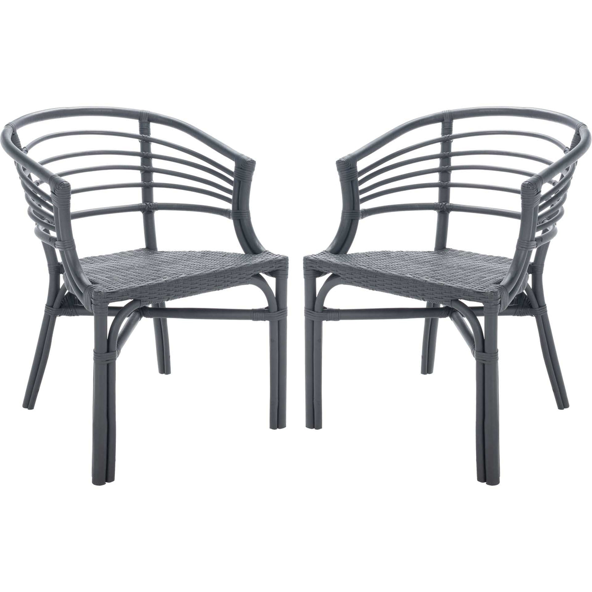 Elisio Rattan Dining Chair Black (Set of 2)