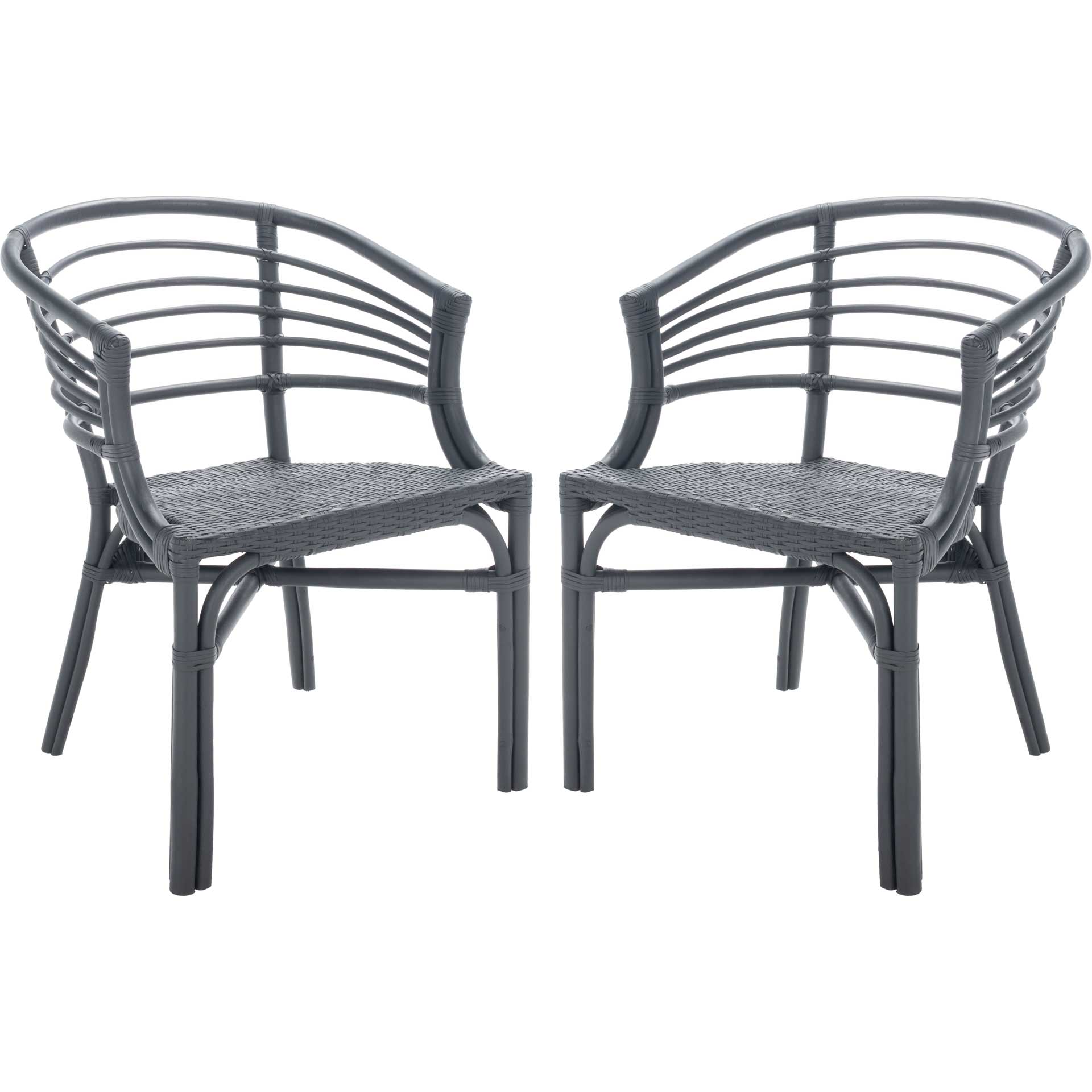 Elisio Rattan Dining Chair Black (Set of 2)