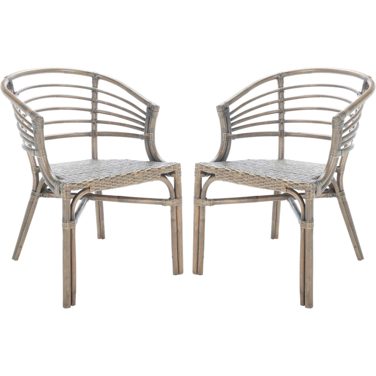 Elisio Rattan Dining Chair Walnut (Set of 2)