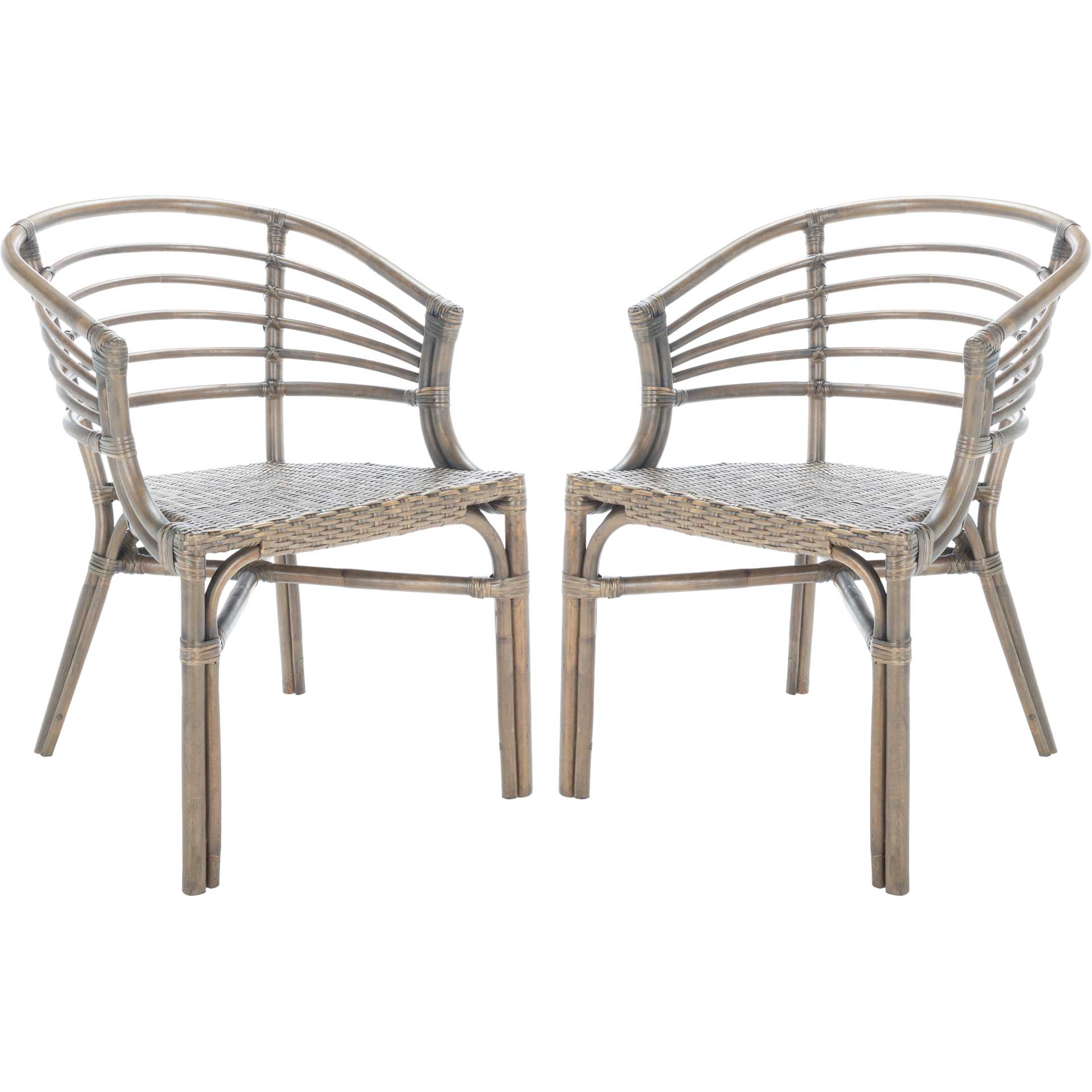 Elisio Rattan Dining Chair Walnut (Set of 2)