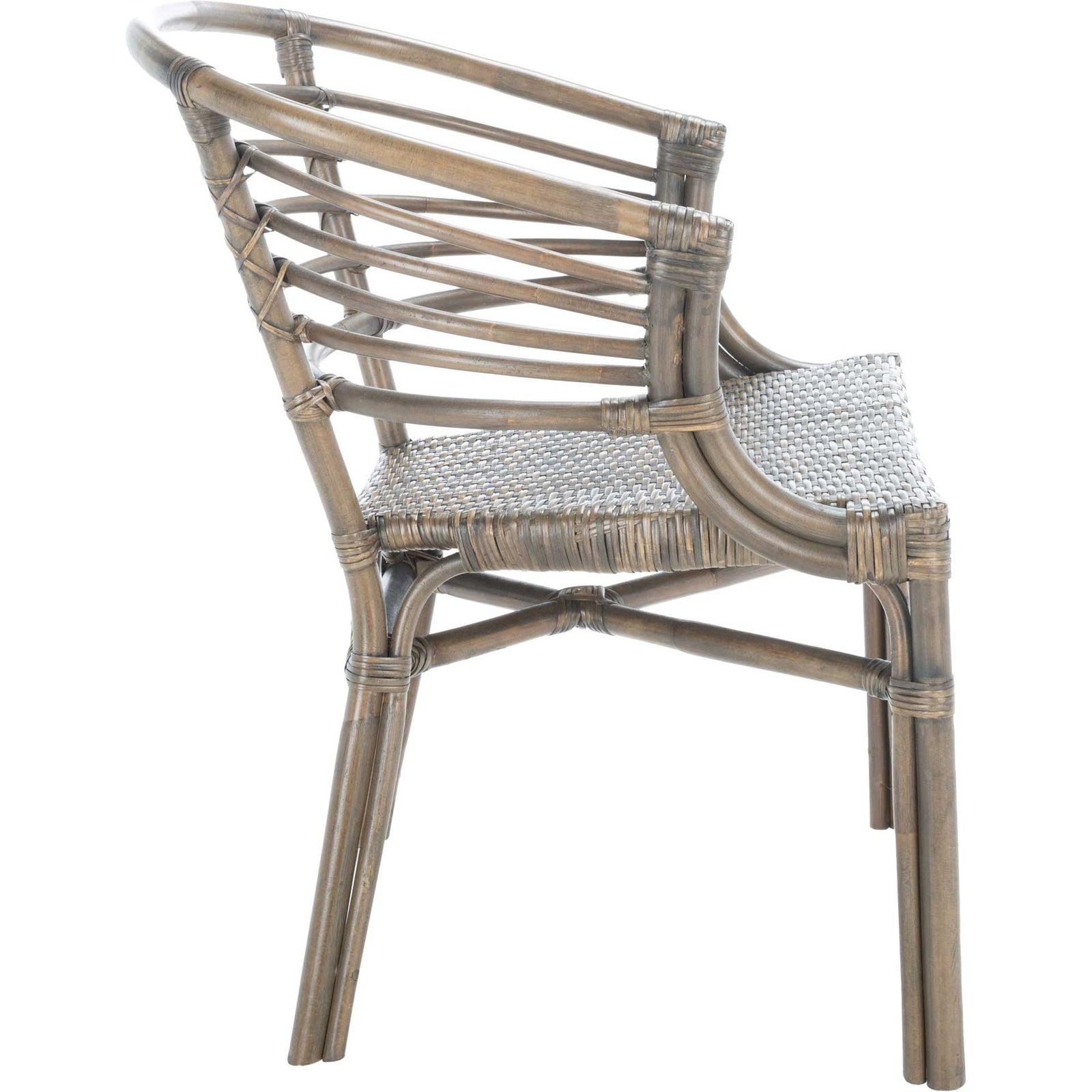 Elisio Rattan Dining Chair Walnut (Set of 2)
