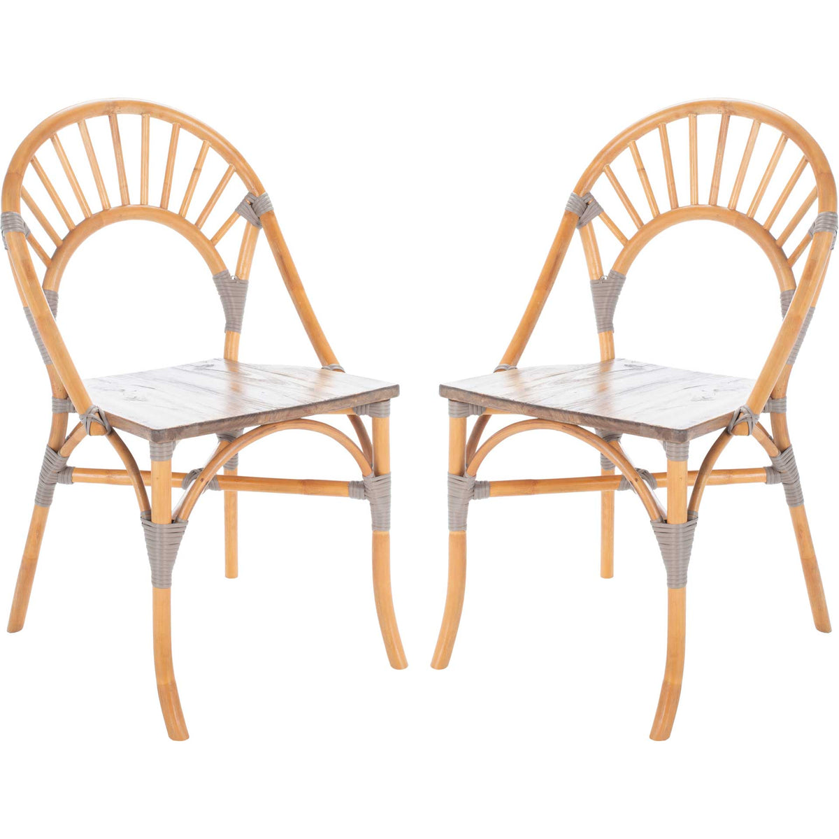 Byram Rattan Dining Chair Light Honey (Set of 2)