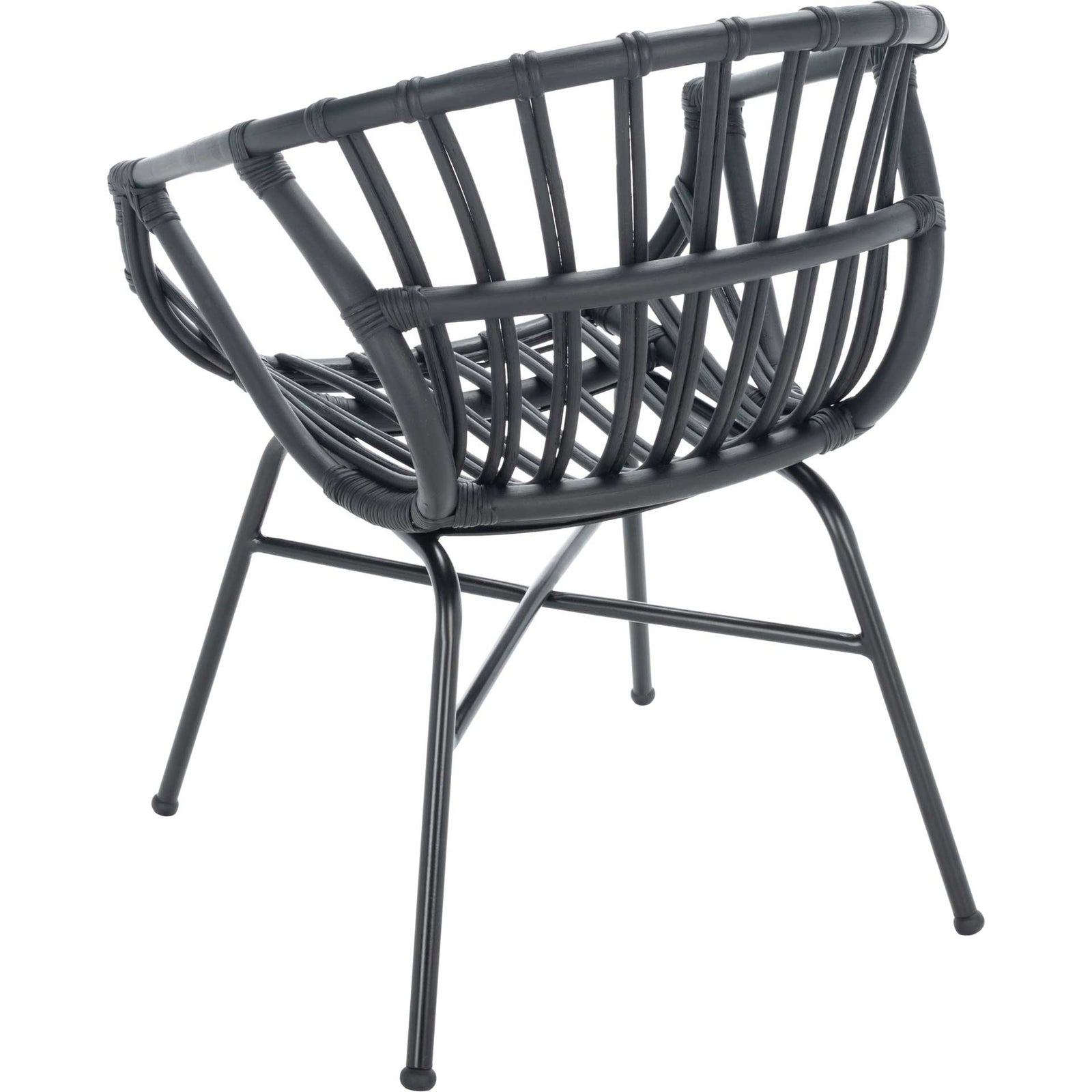 Ava Rattan Dining Chair Black (Set of 2)