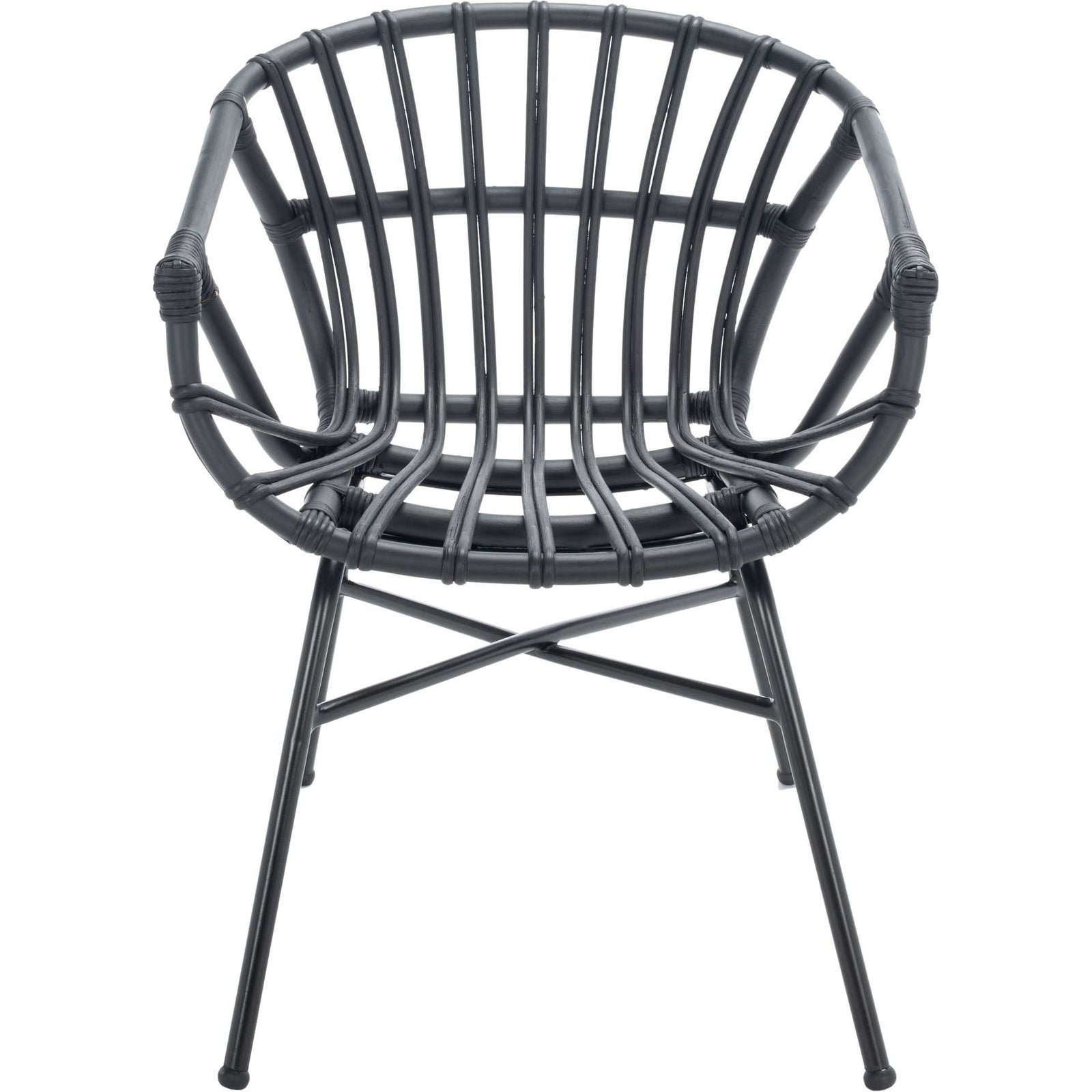 Ava Rattan Dining Chair Black (Set of 2)