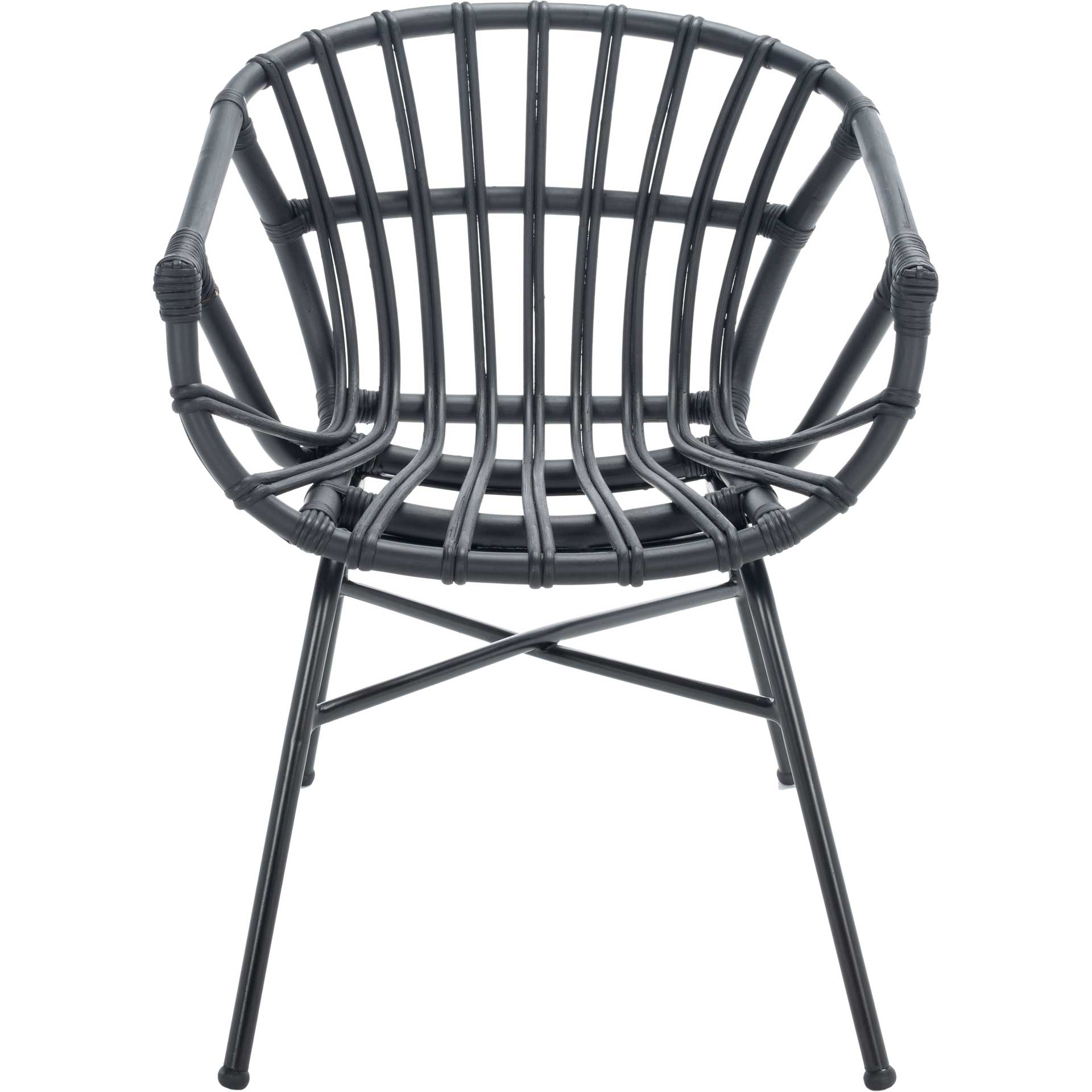 Ava Rattan Dining Chair Black (Set of 2)
