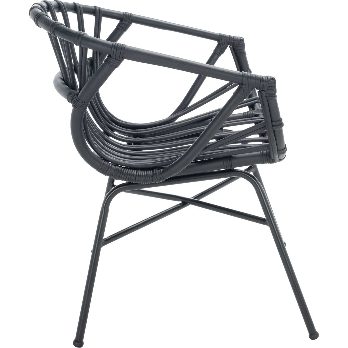 Ava Rattan Dining Chair Black (Set of 2)