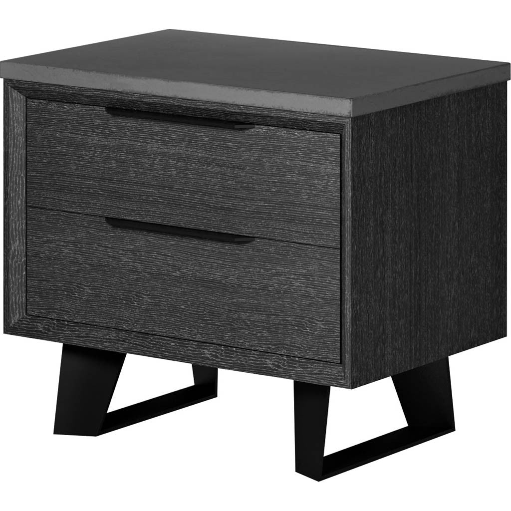 Amsterdam Nightstand Concrete/Gray Oak