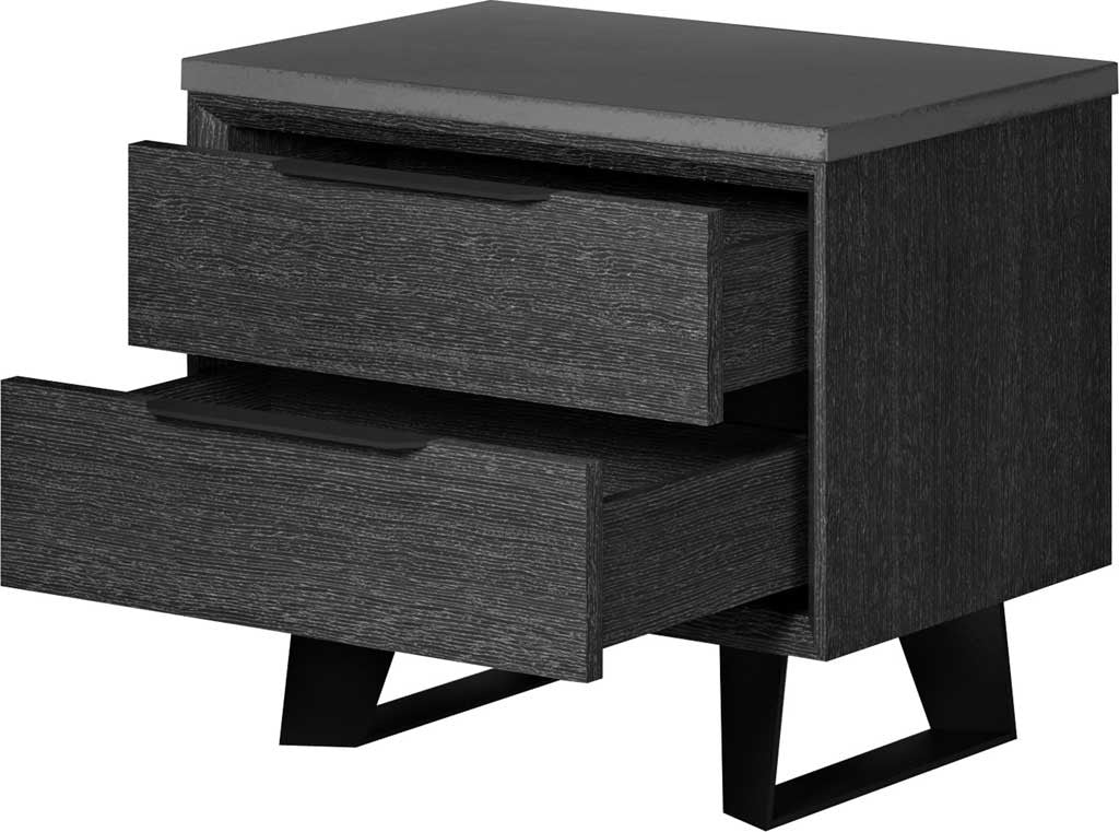 Amsterdam Nightstand Concrete/Gray Oak