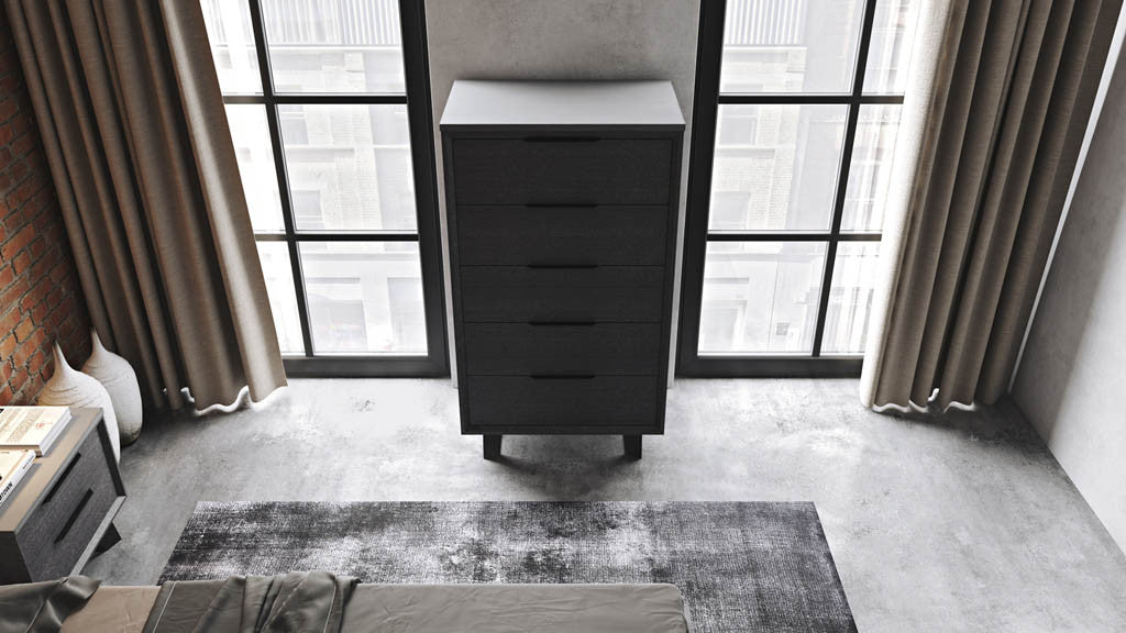 Amsterdam Tall Dresser Concrete/Gray Oak