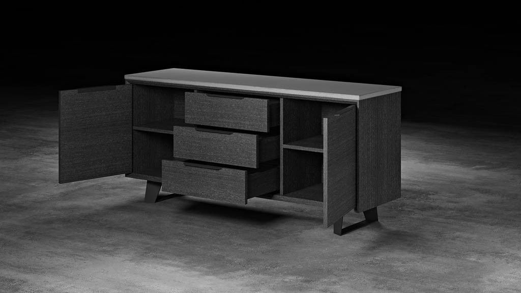 Amsterdam Sideboard Concrete/Gray Oak