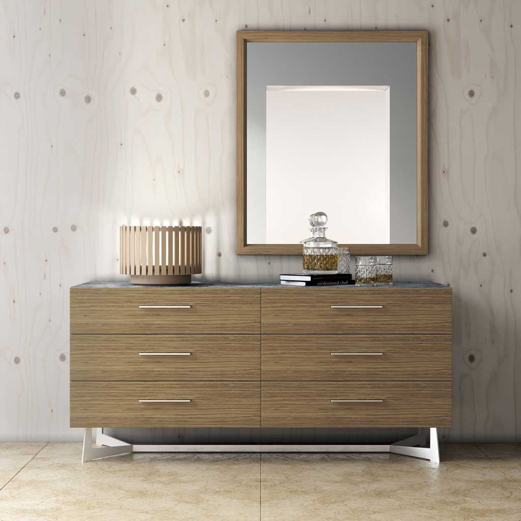 Broome Dresser Concrete/Latte Walnut