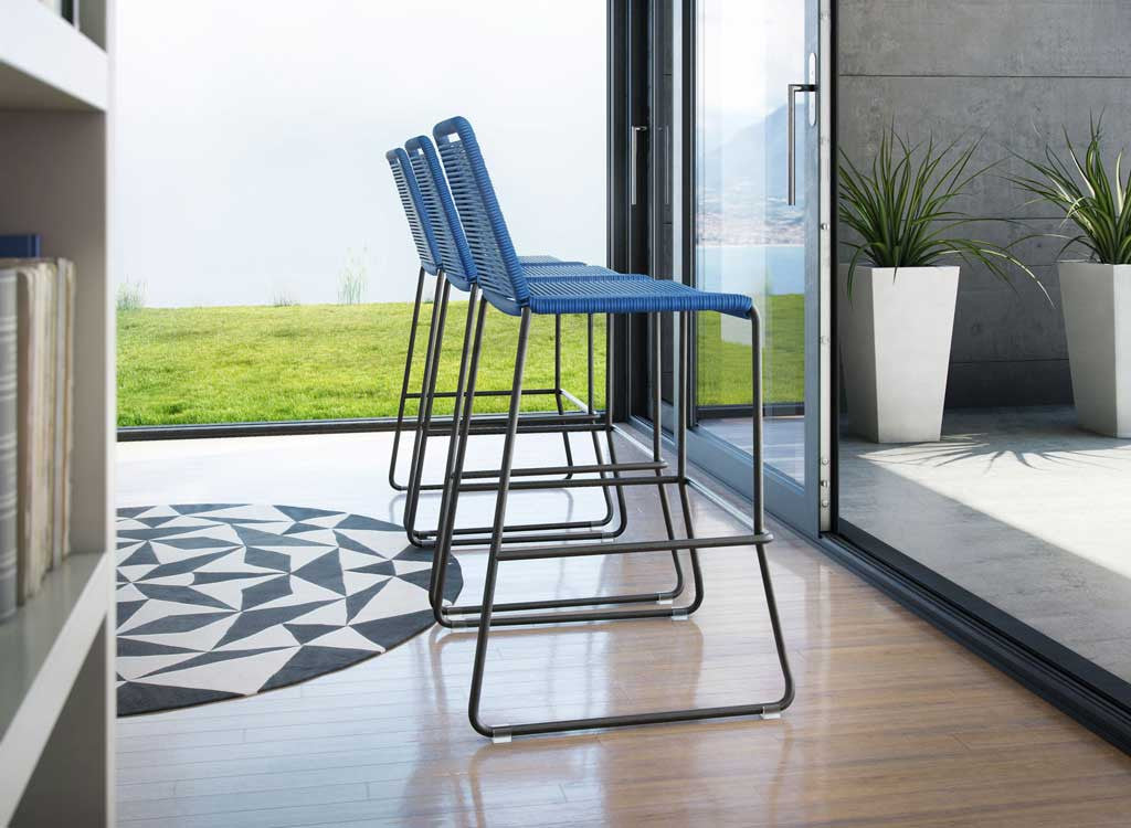 Barclay Barstool Chair Blue