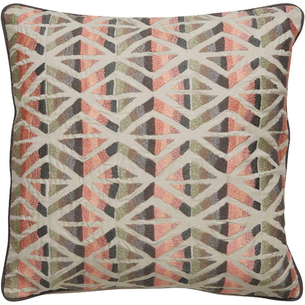 Dekota Dek-01 Ivory/Pink Pillow