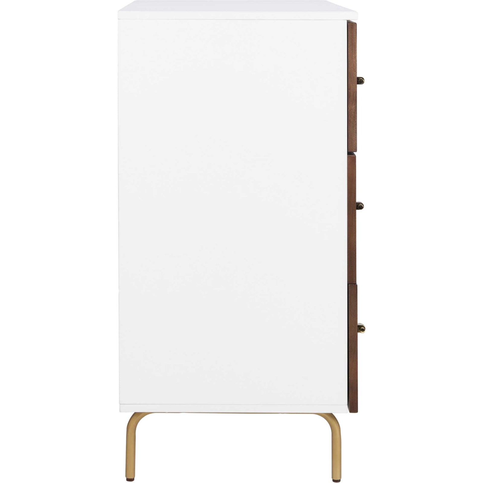 Gemma 3 Drawer Dresser Walnut/White