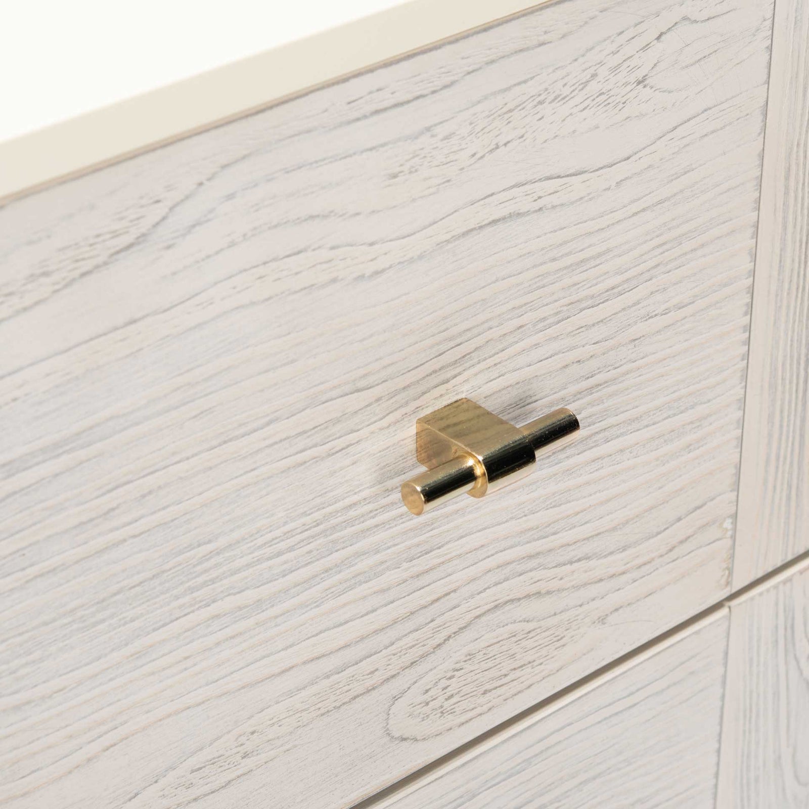 Gemma 3 Drawer Dresser Cream/White Washed